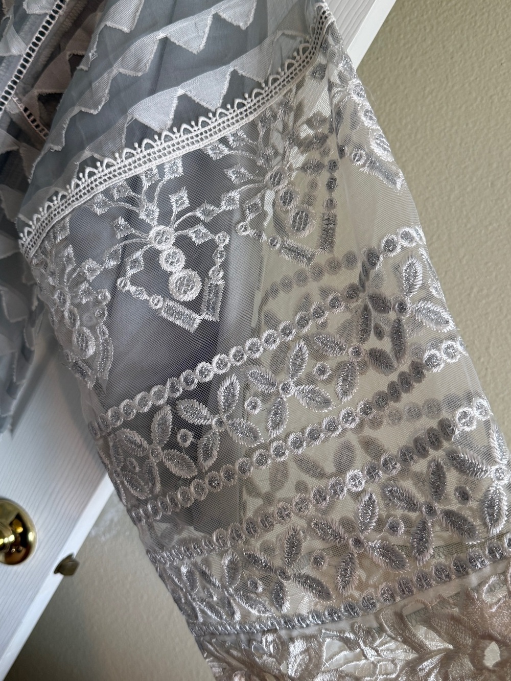 Sana Safinaz Embroidered Net Tunic + Slip — Size XL — NWT - Picture 9 of 10